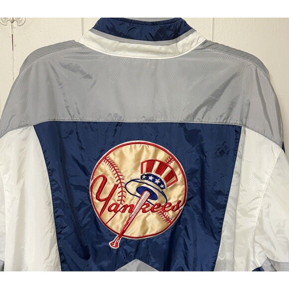 Vtg 90s New York Yankees MLB Starter Full Zip Windbreaker Light Jacket Men L EUC - Picture 11 of 12